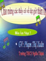 Âm nhạc 7: Tiết 10