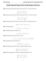 Tuyển tập 59 (đề bài) phương trìnhhệ phương trình hay