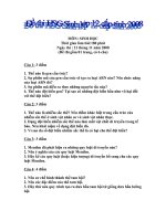 Các đề thi HSG Sinh lớp 12 của trường chuyên Lương Thế Vinh năn 2007 và 2008