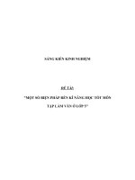 SKKN một số biện pháp rèn kỹ năng học tốt môn Tập làm văn Trường Tiểu học NTQD Sông Đốc