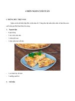 4 món ngon cuối tuần cho gia đình bạn