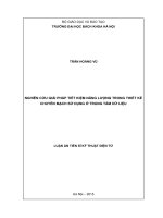 Nghiên cứu giải pháp tiết kiệm năng lượng trong thiết kế chuyển mạch sử dụng ở trung tâm dữ liệu
