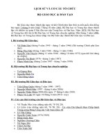 LỊCH SỬ VÀ CƠ CẤU TỔ CHỨC CỦA BỘ GD&ĐT