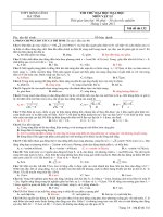 ĐỀ THI THỬ ĐH  (THPT HỒNG LĨNH)