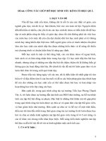 Công tác giúp đỡ học sinh yếu kém có hiệu quả