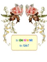 Toán 7: Cộng trừ đa thức