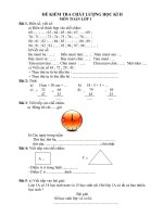 ĐỀ KIỂM TRA CHẤT LƯỢNG HỌC KÌ II MÔN TOÁN LỚP 1(ĐỀ SỐ 2)