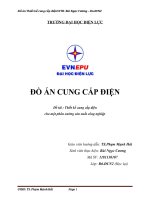 Thiết kế cung cấp điện  cho một phân xưởng sản xuất công nghiệp