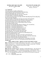 ĐỀ CƯƠNG VẬT LÍ 10 - HK2-2010-2011