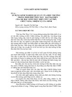 Kinh nghiệm quản lý