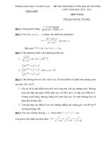 Đề chọn ĐT thi tỉnh 20102011