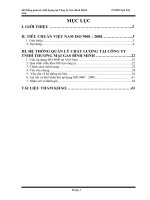 Tìm hiểu và đánh giá quá trình xây dựng, áp dụng hệ thống chất lượng ISO 9001 2008 tại Công Ty TNHH TM Gas Bình Minh