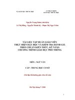 Tài liệu tập huấn giáo viên biên soạn Ma trận, đề kiểm tra-môn Ngữ văn cấp THCS.