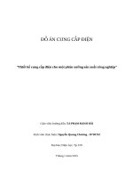 Thiết kế cung cấp điện cho một phân xưởng sản xuất công nghiệp Nguyễn Quang CHương