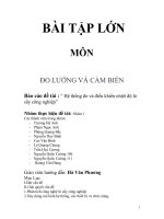 Báo cáo đề tài  “ hệ thống đo và điều khiển nhiệt độ lò sấy công nghiệp”