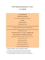 TOEIC Reading comprehension test 1 (Level 700900)