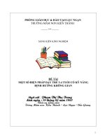 Sáng kiến kinh nghiệm MỘT SỐ BIỆN PHÁP DẠY TRẺ 3-4 TUỔI CÓ KỸ NĂNG  ĐỊNH HƯỚNG KHÔNG GIAN