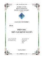 Tiểu luận tốt nghiệp phép chia trên tập hợp số nguyên