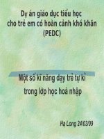 Tài liệu tập huấn trẻ tự kỷ - phần 1