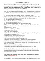 KINH NGHIỆM LÀM CÁC BÀI TOÁN