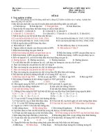 Đề ra và đáp án kiểm tra 1 tiết học kì I-12