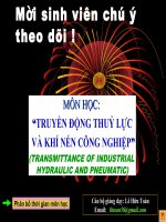 bài giảng môn “TRUYỀN ĐỘNG THUỶ LỰC