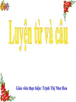 LTVC: Mở rộng vốn từ:  Trật tự - An ninh