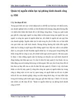 Tiểu luận Quản trị nguồn nhân lực tại phòng kinh doanh công ty FDI