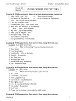 Bài tập Anh 6 Tuần 27