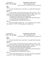 đề kiểm tra 1 tiết học kì II