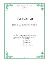 báo cáo thiết kế lập trình web nâng cao
