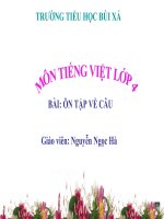 ôn tập về các kiểu câu