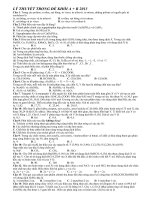 LÝ THUYẾT  hóa học TRONG ĐỀ KHỐI A + B 2013