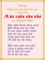 PHÂN TÍCH BA KHỔ THƠ...TRONG BÀI 