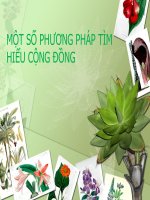 MỘT SỐ PHƯƠNG PHÁP TÌM HIỂU CỘNG ĐỒNG