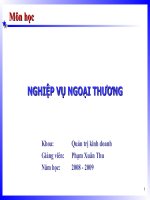bài giảng môn học nghiệp vụ ngoại thương