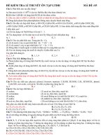 đề kiểm tra lý thuyết ôn thi đại học môn hóa