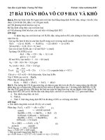 27 bài toán Hóa 9 Hay và khó