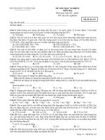 Đề thi thử đại học lần I - 2011 - Trường Chuyên Lê Quý Đôn, DH - Quảng Trị - MD: 143