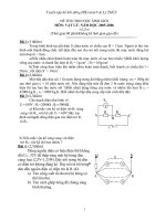 ĐỀ THI TUYỂN SINH VÀO LỚP 10 THPT vật lý 2005-2006