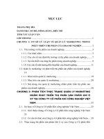 Luận văn thạc sỹ - Giải pháp quản lý marketing nhằm phát triển thị phần sản phẩm khí  ôxy tại Công ty Cổ Phần Khí Công Nghiệp Việt Nam