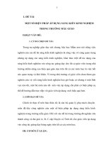 Sáng kiến kinh nghiệm MỘT SỐ BIỆN PHÁP ÁP DỤNG SÁNG KIẾN KINH NGHIỆM TRONG TRƯỜNG MẪU GIÁO