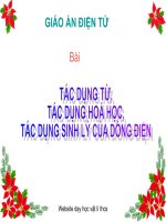 Tac dung tuTac dung hoa hoc cua dong dien