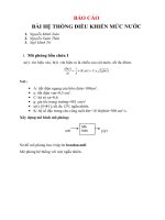 BÀI hệ THỐNG điều KHIỂN mức nước