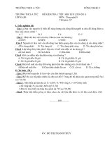 kiểm tra 1 tiết công nghệ 8