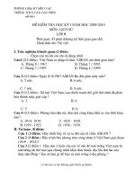 Đề thi Lịch sử 9