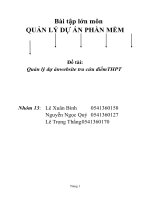 Quản lý dự án website tra cứu điểmTHPT