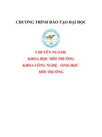 CHƯƠNG TRÌNH ĐÀO TẠO ĐẠI HỌC NGÀNH CÔNG NGHỆ SINH HỌC MÔI TRƯỜNG