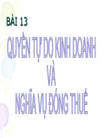 B13.Quyền tự do kinh doanh và nghĩa vu đóng thuế