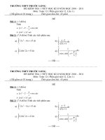 Đề đáp án KT 1 tiết GT_12 Lần 1 kì II